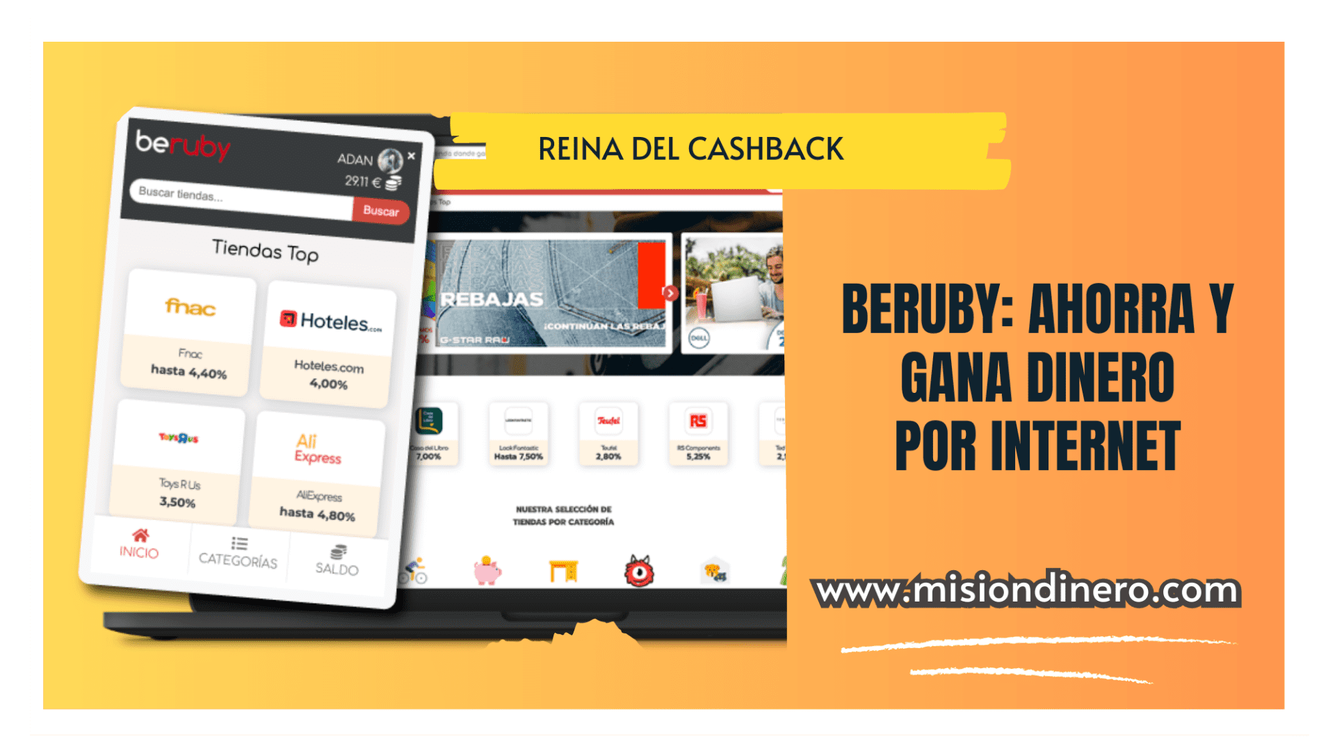 Beruby: Cashback en compras online con Mision Dinero